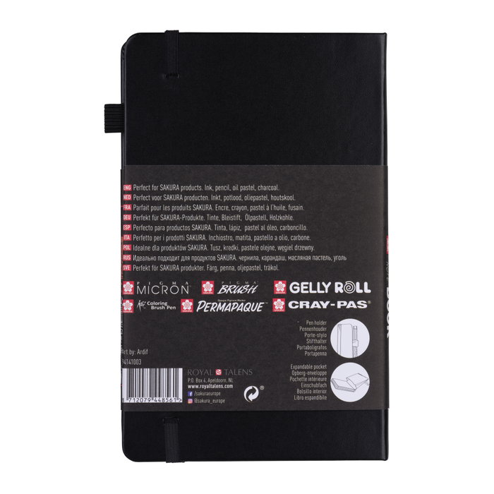 Sakura Bloc de dibujo de papel negro 140g 13 x 21 cm